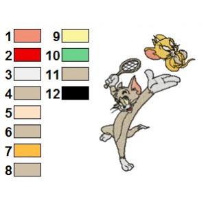 Tom and Jerry Embroidery Design 43
